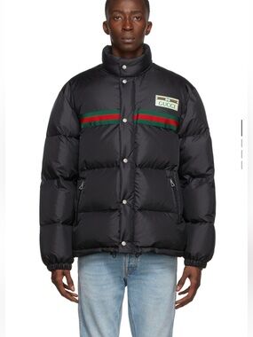 Authentic Gucci Black Down Jacket - Men's Puffer Coat size 44
